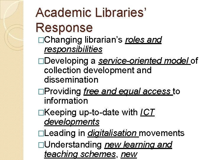 The Role Of Librarians In African Higher Educational
