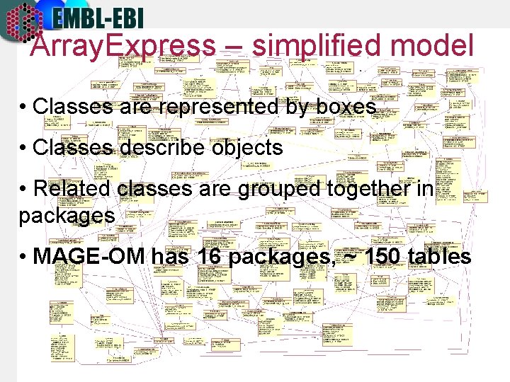 Array. Express – simplified model • Classes are represented by boxes • Classes describe