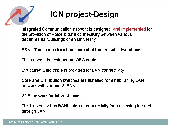 ICN project-Design Integrated Communication network is designed and implemented for the provision of Voice