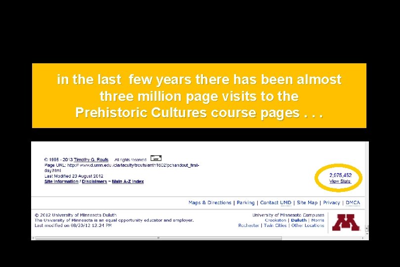 in the last few years there has been almost three million page visits to