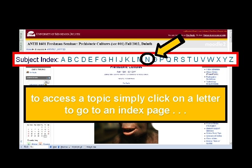 to access a topic simply click on a letter to go to an index