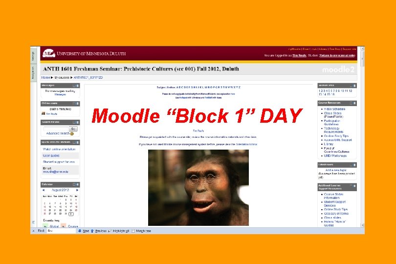 Moodle “Block 1” DAY 