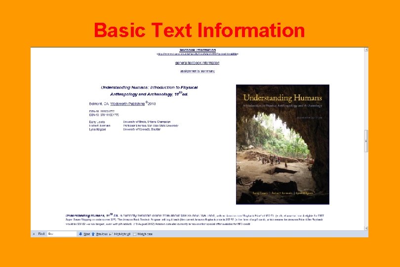 Basic Text Information 
