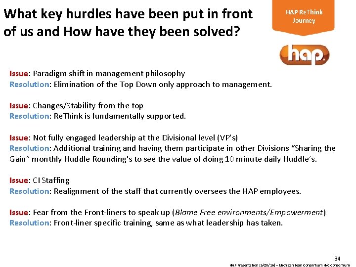 What key hurdles have been put in front of us and How have they