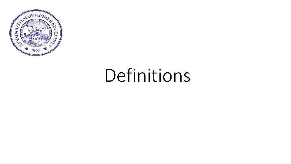 Definitions 