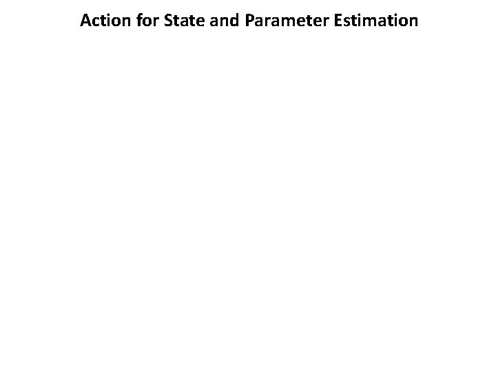 Action for State and Parameter Estimation 