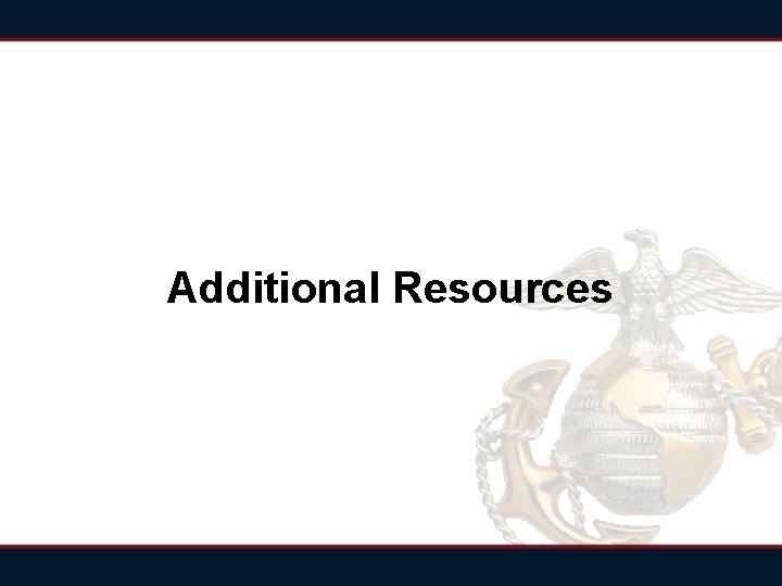 Additional Resources 