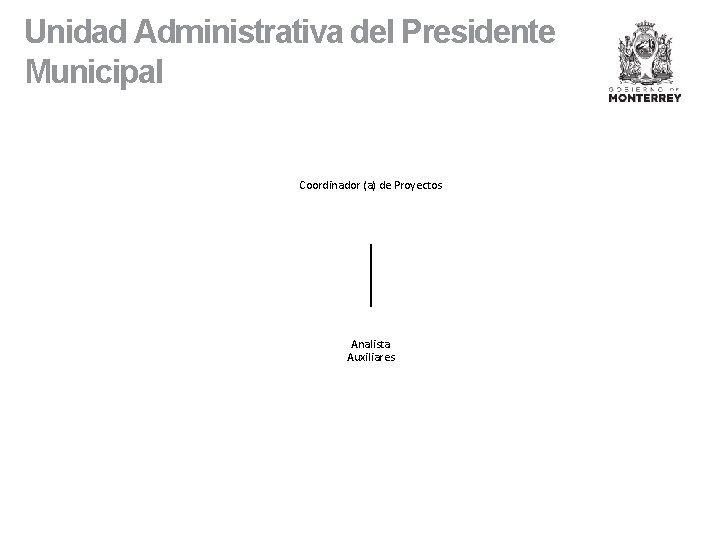 Unidad Administrativa del Presidente Municipal Coordinador (a) de Proyectos Analista Auxiliares 