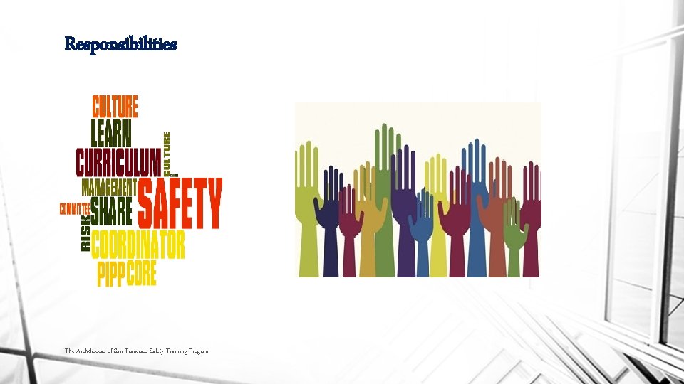 Responsibilities The Archdiocese of San Francisco Safety Training Program 