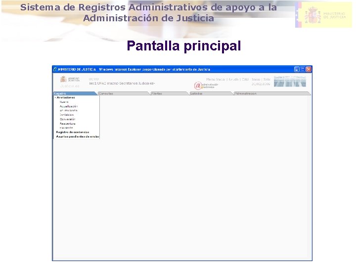 DIRECCION GENERAL DE MODERNIZACION DE Sistema de Registros Administrativos de apoyo a la LA