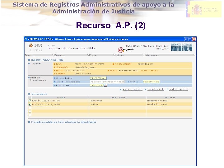 DIRECCION GENERAL DE MODERNIZACION DE Sistema de Registros Administrativos de apoyo a la LA