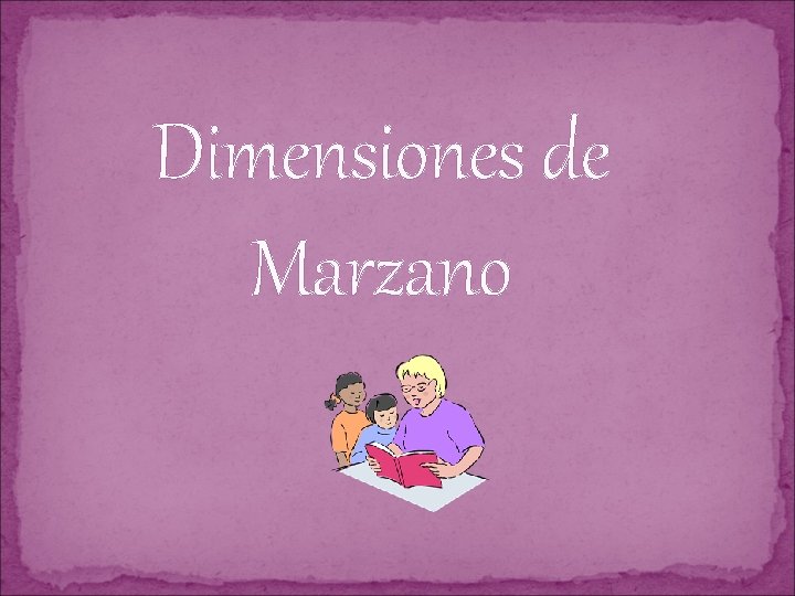Dimensiones de Marzano 