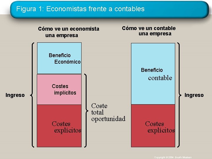 Figura 1: Economistas frente a contables Cómo ve un economista una empresa Cómo ve