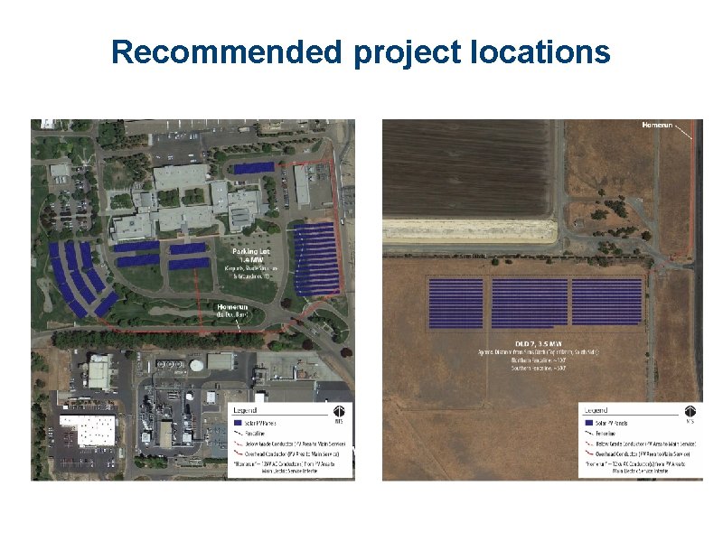 Recommended project locations 