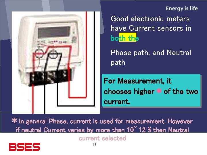 Good electronic meters have Current sensors in both the Phase path, and Neutral path