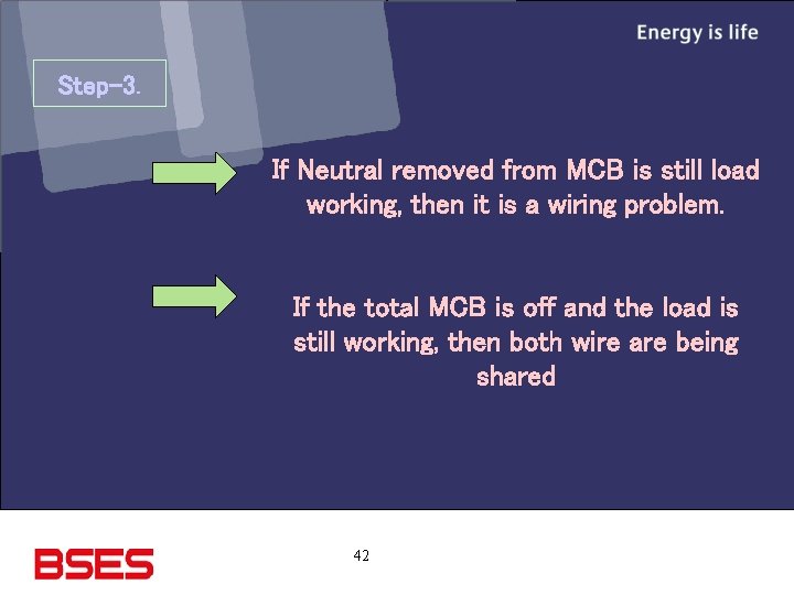 Step-3. If Neutral removed from MCB is still load working, then it is a