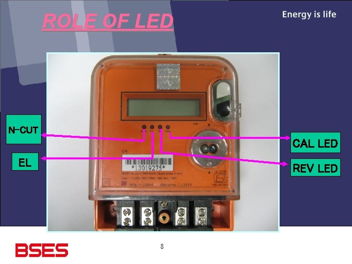 ROLE OF LED N-CUT CAL LED EL REV LED 8 