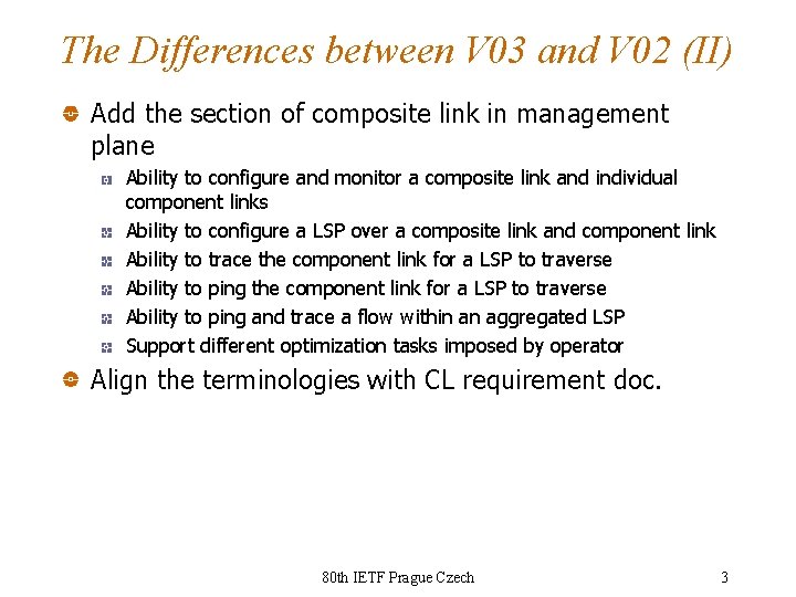 The Differences between V 03 and V 02 (II) Add the section of composite