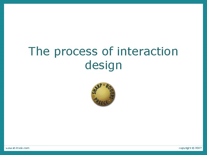 The process of interaction design 