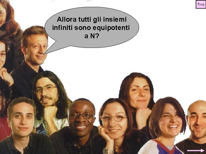 fine Allora tutti gli insiemi infiniti sono equipotenti a N? 