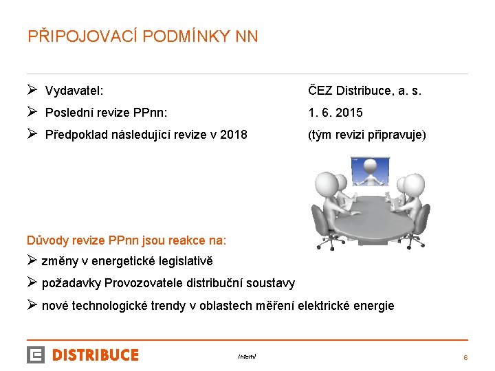 PŘIPOJOVACÍ PODMÍNKY NN Ø Vydavatel: Ø Poslední revize PPnn: Ø Předpoklad následující revize v