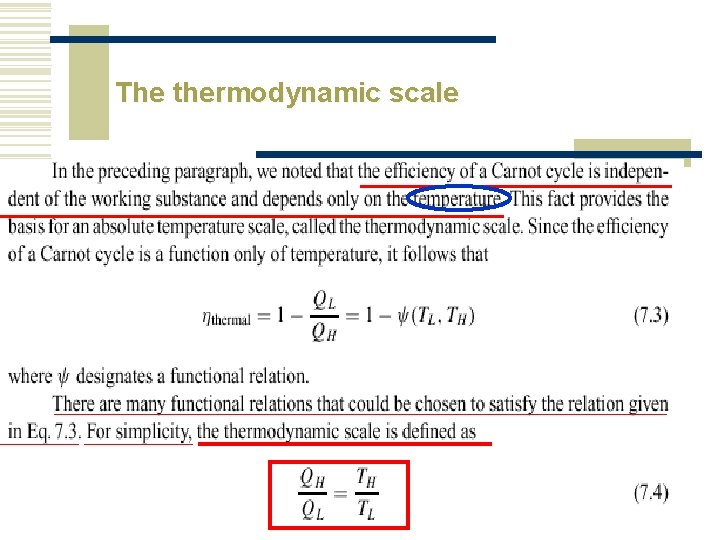 The thermodynamic scale 