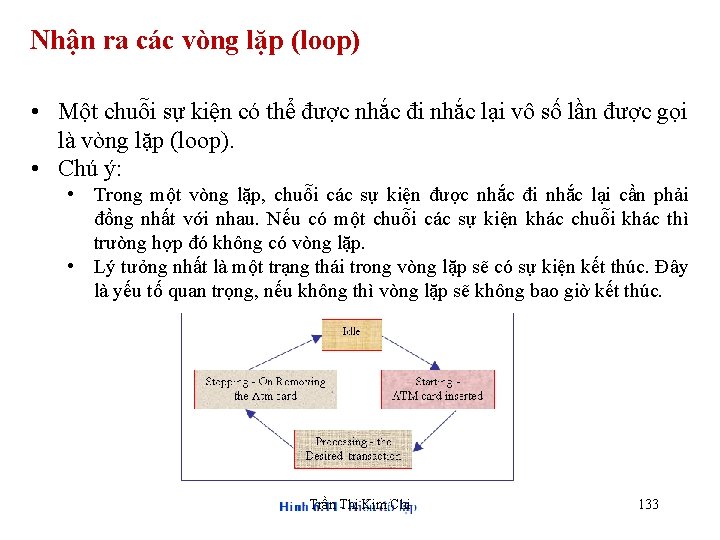 Nhận ra các vòng lặp (loop) • Một chuỗi sự kiện có thể được