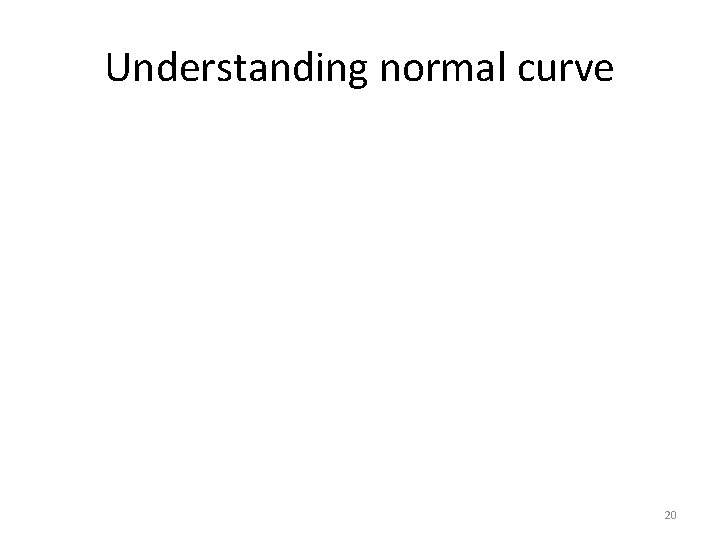 Understanding normal curve 20 