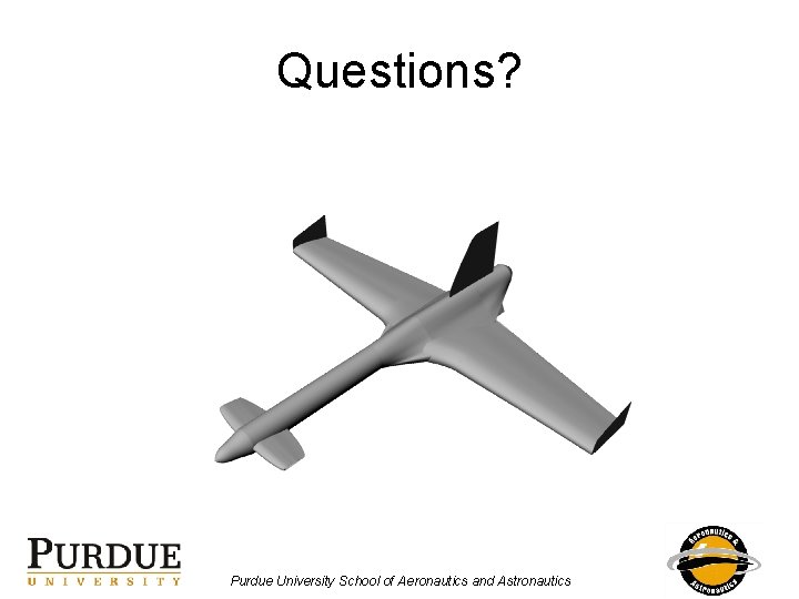 Questions? Purdue University School of Aeronautics and Astronautics 
