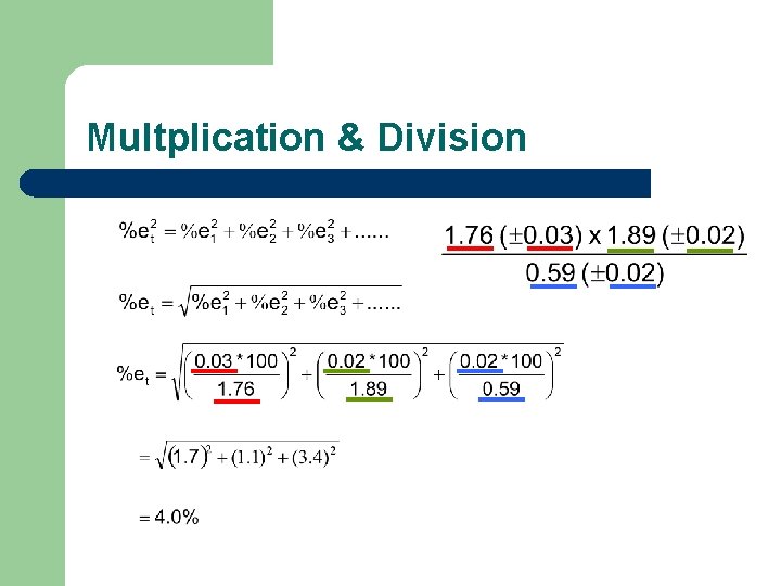 Multplication & Division 