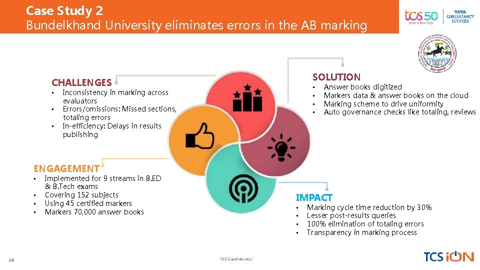 Case Study 2 Bundelkhand University eliminates errors in the AB marking SOLUTION CHALLENGES • Case Study 2 Bundelkhand University eliminates errors in the AB marking SOLUTION CHALLENGES •