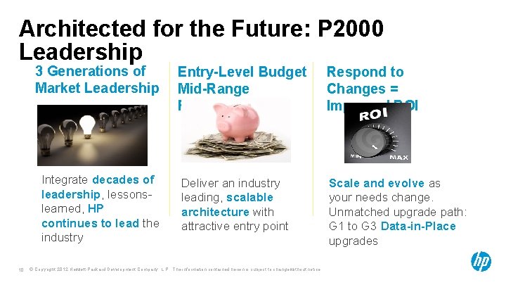 Architected for the Future: P 2000 Leadership 3 Generations of Market Leadership Integrate decades Architected for the Future: P 2000 Leadership 3 Generations of Market Leadership Integrate decades