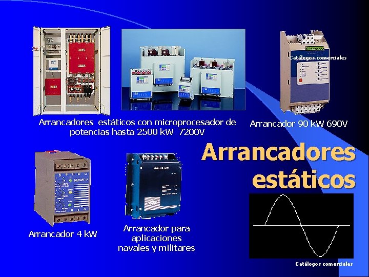 Catálogos comerciales Arrancadores estáticos con microprocesador de potencias hasta 2500 k. W 7200 V