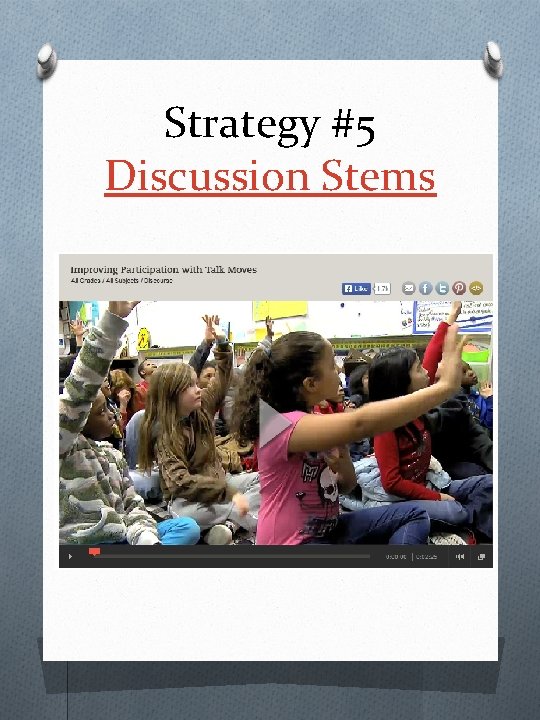 Strategy #5 Discussion Stems 