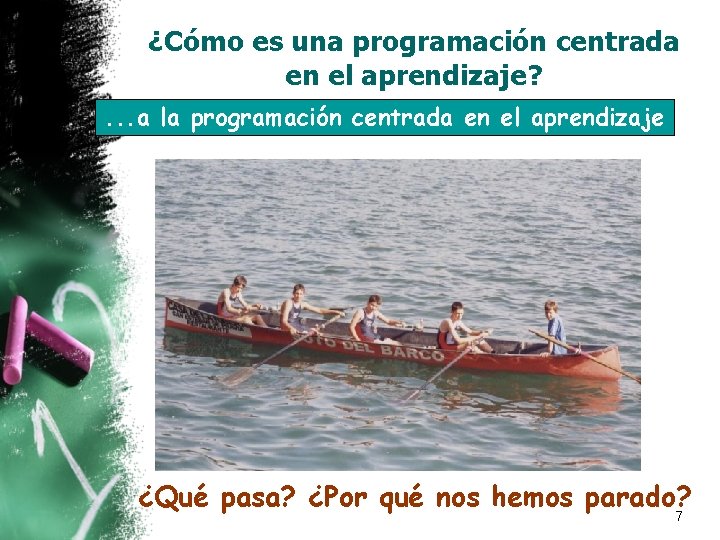 ¿Cómo es una programación centrada en el aprendizaje? . . . a la programación ¿Cómo es una programación centrada en el aprendizaje? . . . a la programación