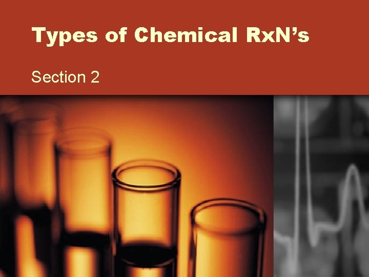 Types of Chemical Rx. N’s Section 2 