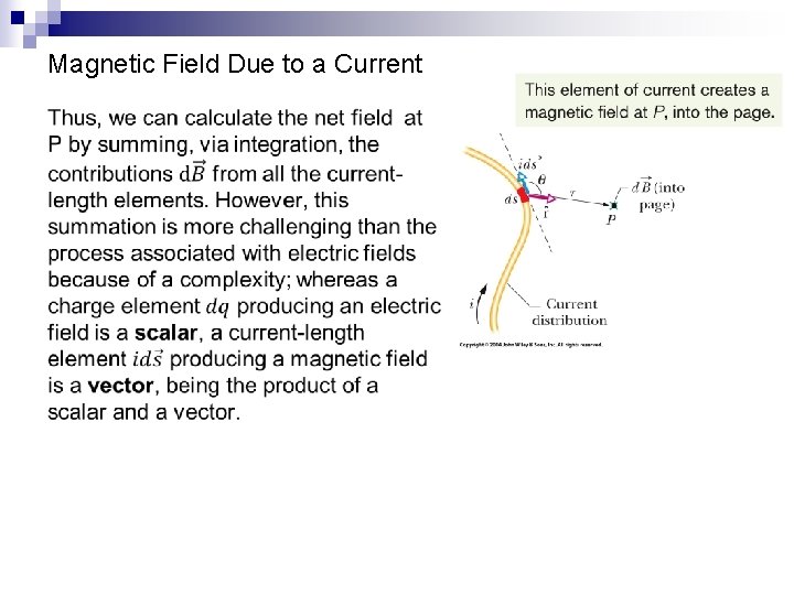 Magnetic Field Due to a Current 
