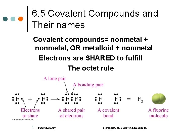 6. 5 Covalent Compounds and Their names Covalent compounds= nonmetal + nonmetal, OR metalloid