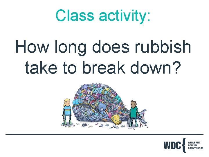 Class activity: How long does rubbish take to break down? 