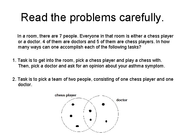 Read the problems carefully. In a room, there are 7 people. Everyone in that