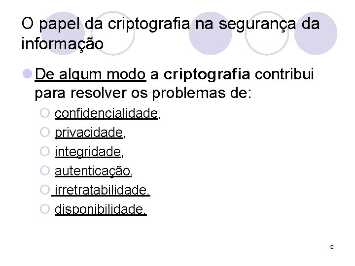 O papel da criptografia na segurança da informação l De algum modo a criptografia