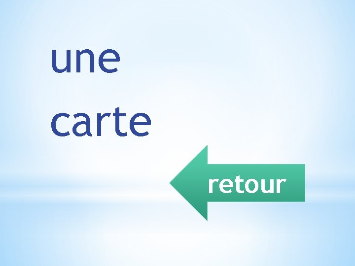 une carte retour 