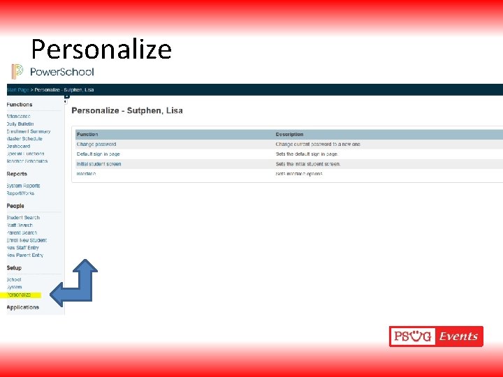 Personalize • Information 