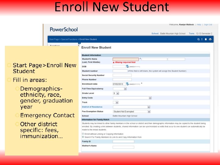 Enroll New Student 
