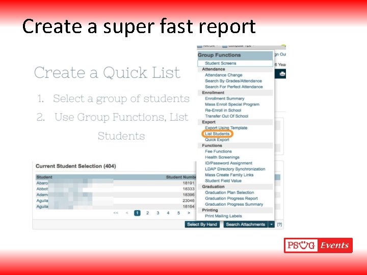 Create a super fast report 