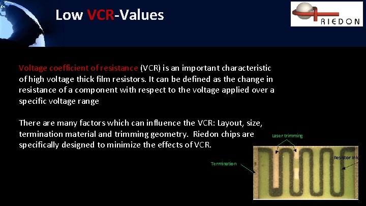 A World of Advanced Resistor Technology www riedon