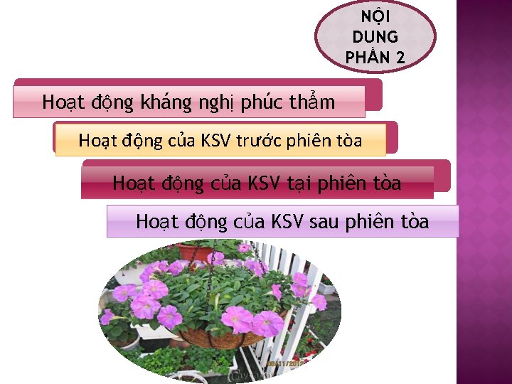 NỘI DUNG PHẦN 2 Hoạt động kháng nghị phúc thẩm Hoạt động của KSV