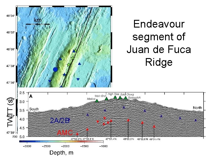 TWTT (s) Endeavour segment of Juan de Fuca Ridge 2 A/2 B AMC 