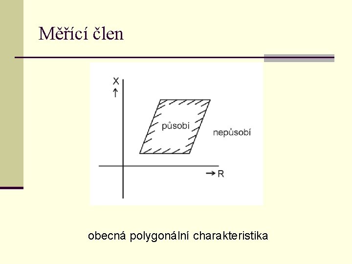Měřící člen obecná polygonální charakteristika 