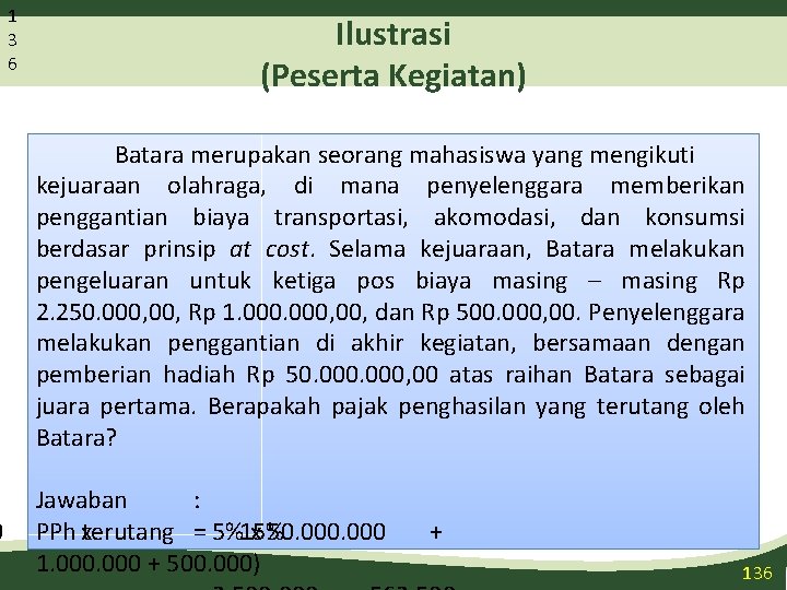 0 1 3 6 Ilustrasi (Peserta Kegiatan) Batara merupakan seorang mahasiswa yang mengikuti kejuaraan